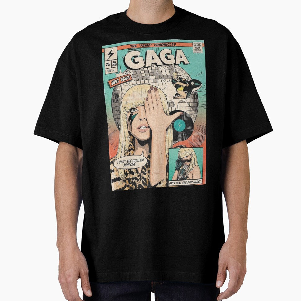 Lady Gaga "The Fame Chronicles" Vintage Comic Cover by benja-08 Unisex T-shirt, Sweatshirt, Hoodie, Long Sleeve Tee - T-Shirt, Sweatshirt, Hoodie