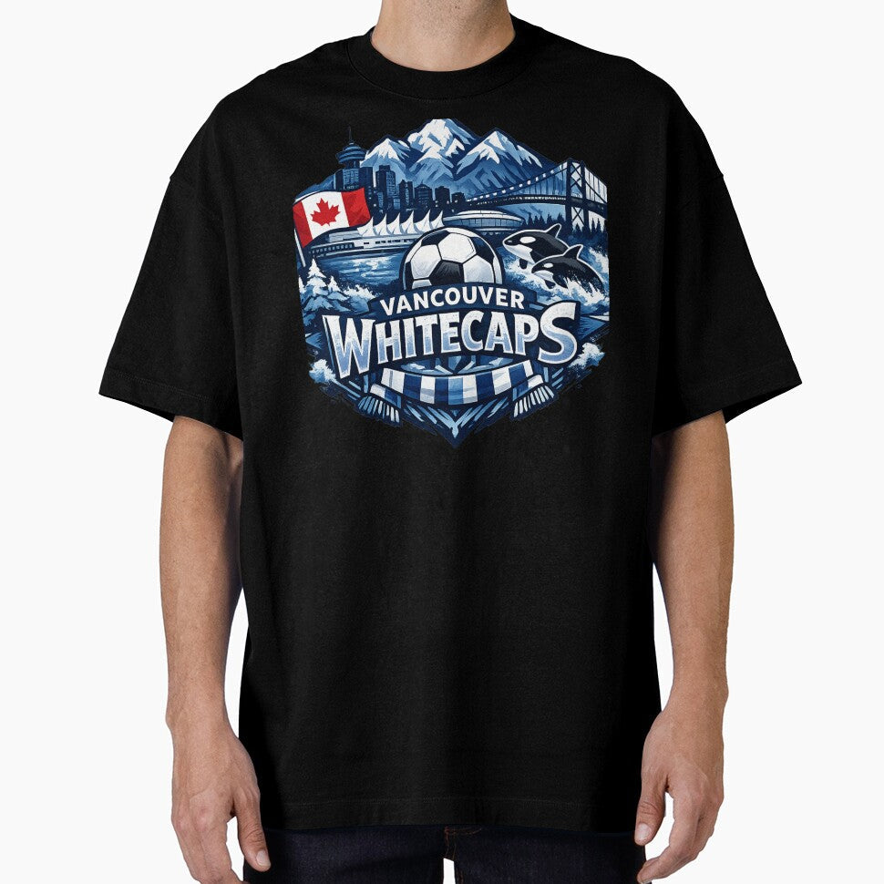 Vancouver Whitecaps Soccer Design Canada Football Fan Shirt Mountain Skyline Orca Graphic MLS Inspired Gift by GarnerSupplyCo - T-Shirt, Sweatshirt, Hoodie