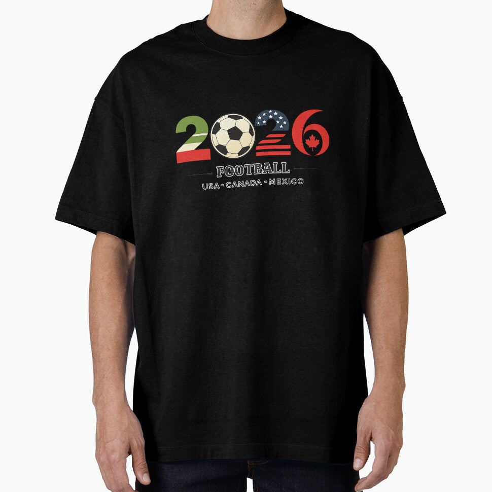 Football 2026 USA Canada Mexico by farzan-design Unisex T-shirt, Sweatshirt, Hoodie, Long Sleeve Tee - T-Shirt, Sweatshirt, Hoodie