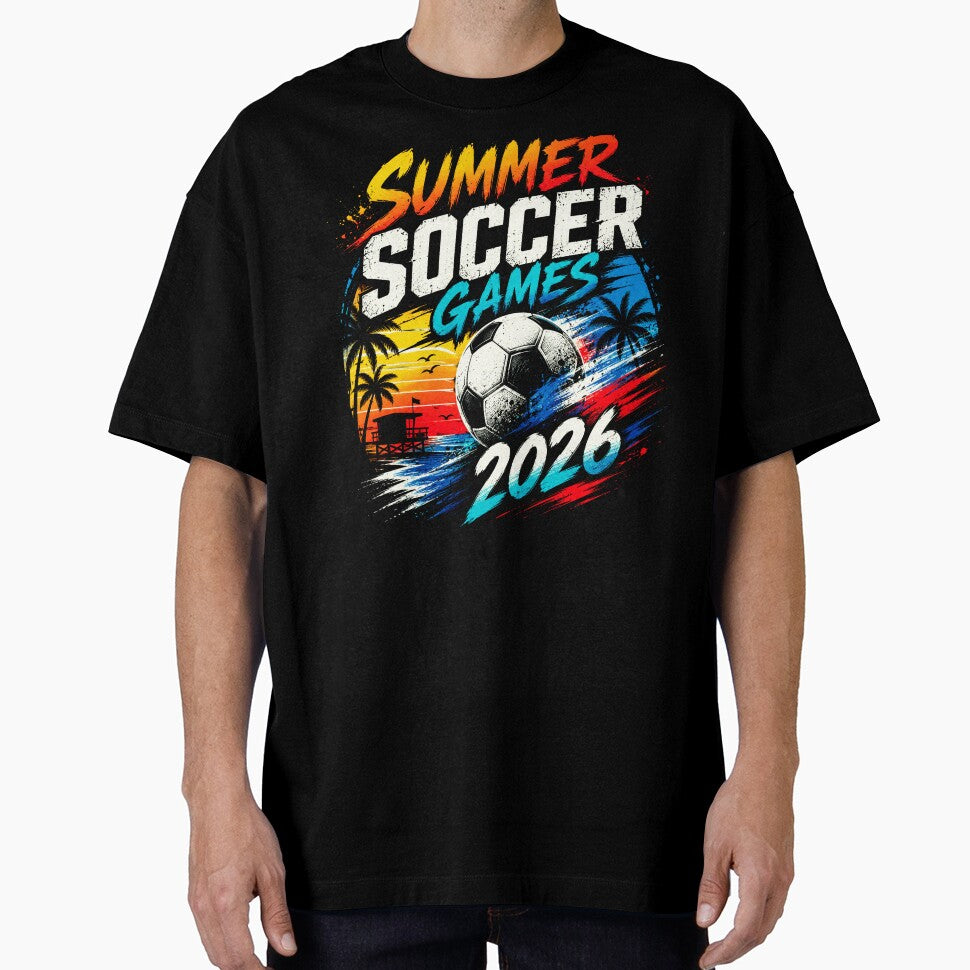 Retro Summer Soccer Games 2026 by legendaryskins Unisex T-shirt, Sweatshirt, Hoodie, Long Sleeve Tee - T-Shirt, Sweatshirt, Hoodie
