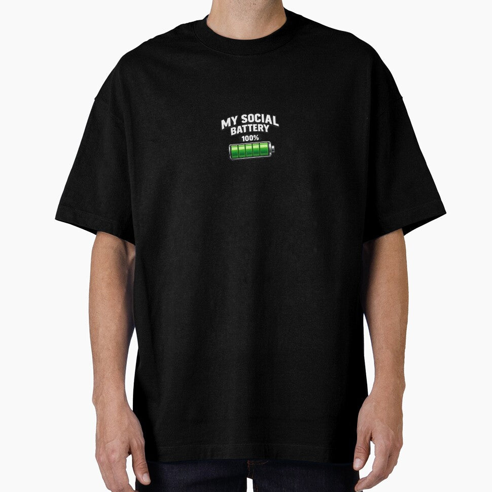 My social battery level by bstukus Unisex T-shirt, Sweatshirt, Hoodie, Long Sleeve Tee - T-Shirt, Sweatshirt, Hoodie