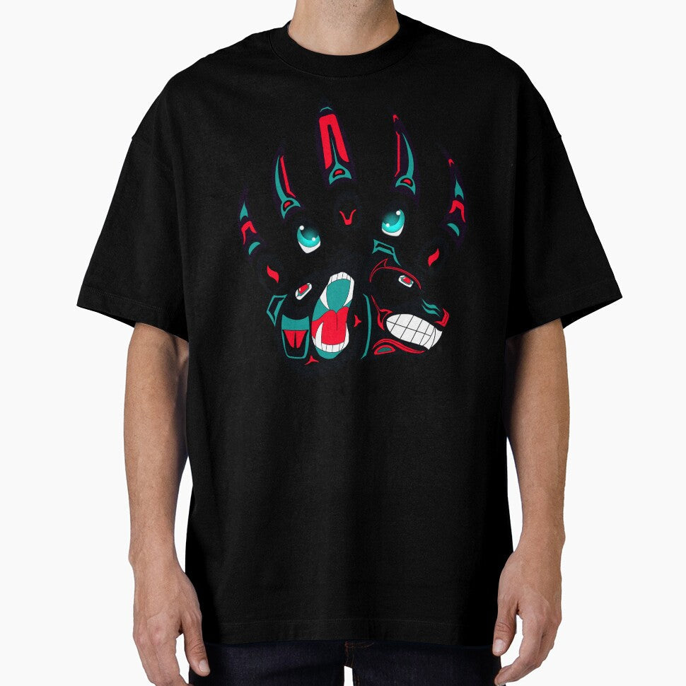 Tlingit Wolf and bear claw (Black) by RobsArtwork Unisex T-shirt, Sweatshirt, Hoodie, Long Sleeve Tee - T-Shirt, Sweatshirt, Hoodie