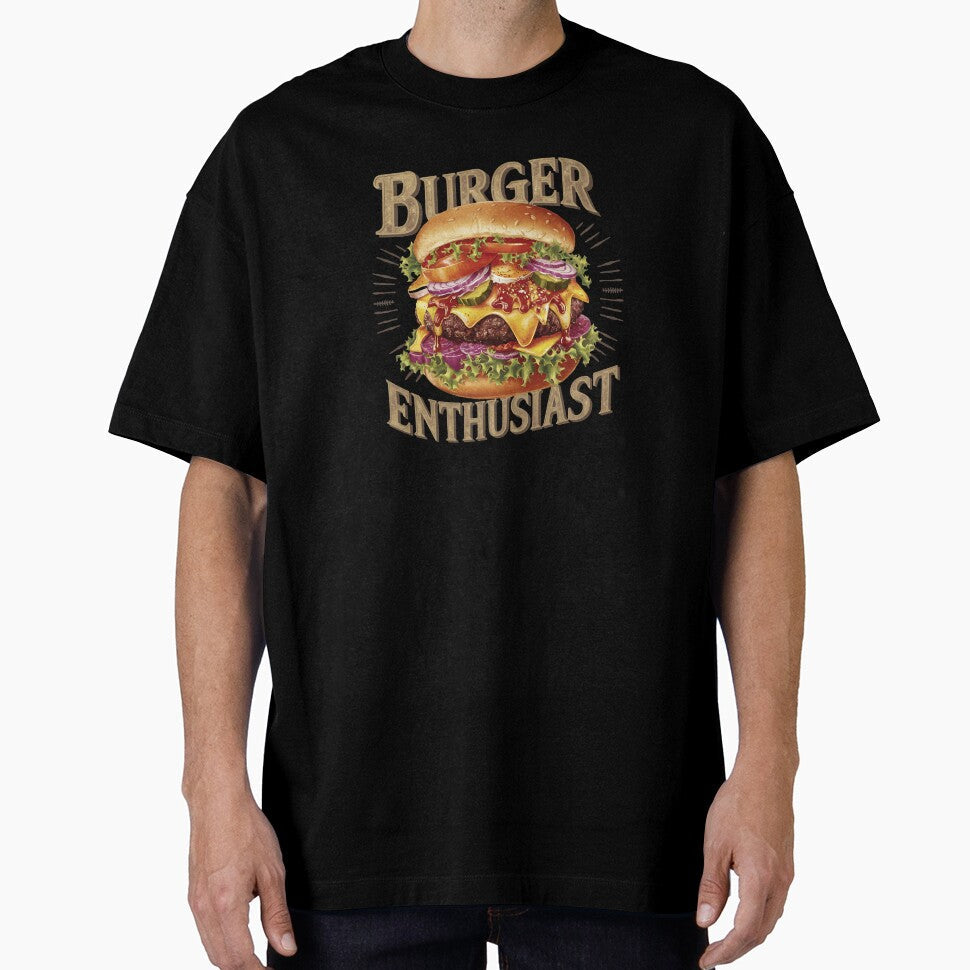 Burger Enthusiast Delicious Food Art by behnay Unisex T-shirt, Sweatshirt, Hoodie, Long Sleeve Tee - T-Shirt, Sweatshirt, Hoodie