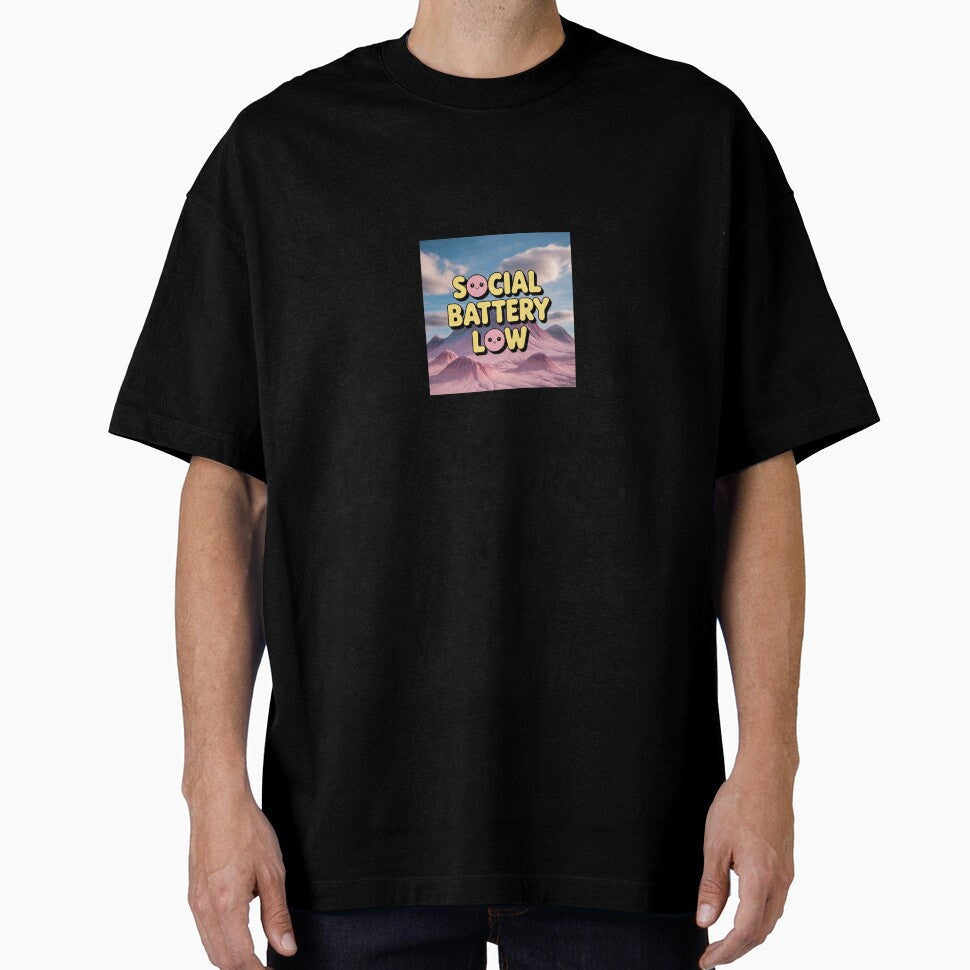 soical battery low text by igotwhatyouwant Unisex T-shirt, Sweatshirt, Hoodie, Long Sleeve Tee - T-Shirt, Sweatshirt, Hoodie