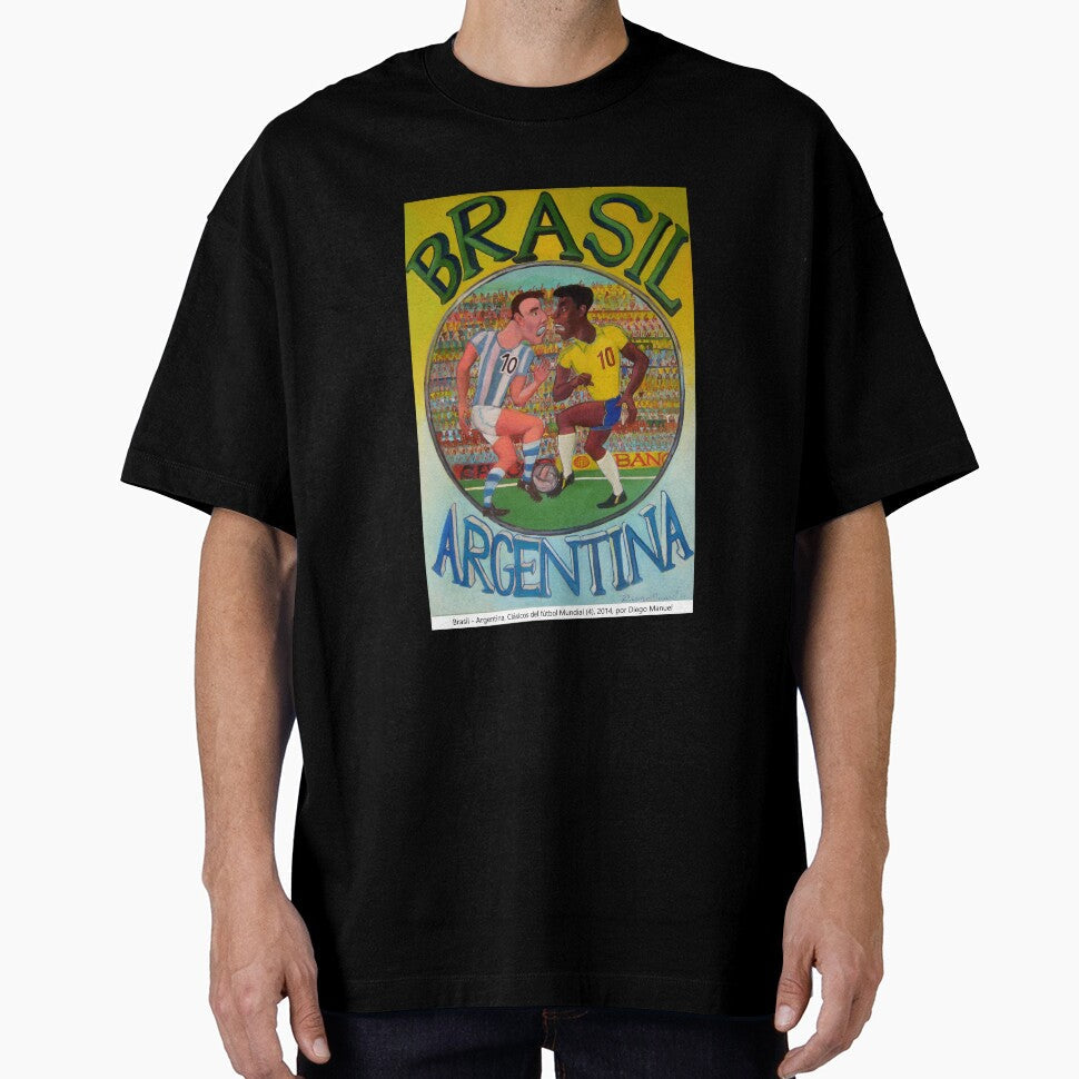 Brazil - Argentina, World soccer classics (4), 2014, by Diego Manuel by Diego Manuel Rodriguez - T-Shirt, Sweatshirt, Hoodie