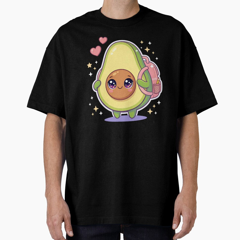 Kawaii Avocado with Backpack - Pastel Cute Food Character. by Lylysun Unisex T-shirt, Sweatshirt, Hoodie, Long Sleeve Tee - T-Shirt, Sweatshirt, Hoodie
