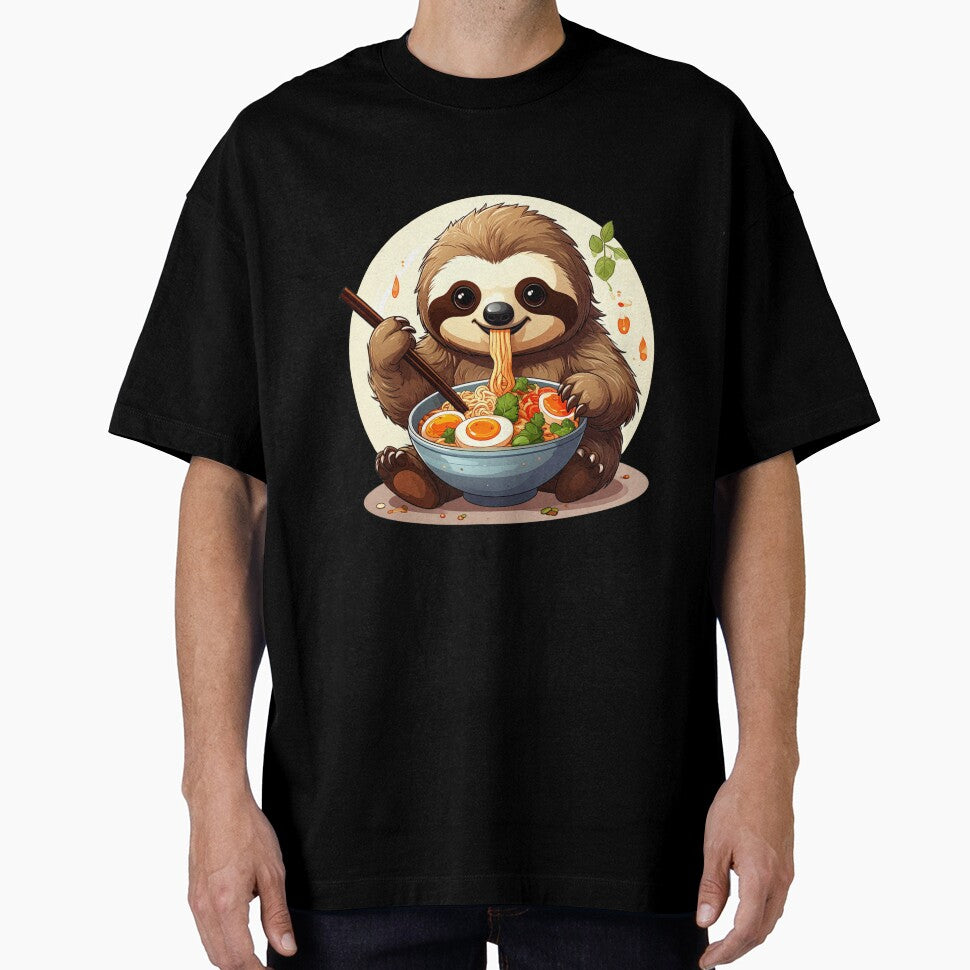 Cute Sloth Eating Ramen  Kawaii Sloth Noodle Bowl by TripleMoonCrafts Unisex T-shirt, Sweatshirt, Hoodie, Long Sleeve Tee - T-Shirt, Sweatshirt, Hoodie