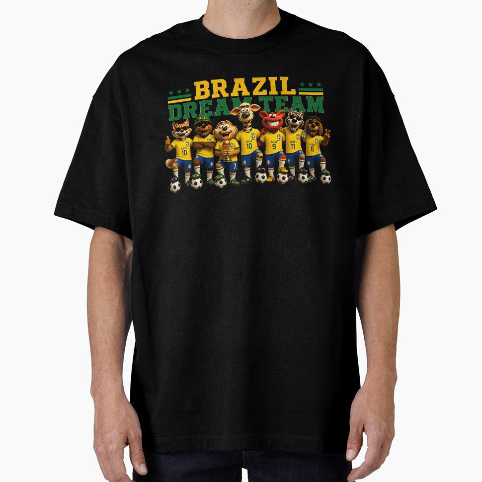 Funny Brazil Soccer Dream Team by WabiSabiSjak Unisex T-shirt, Sweatshirt, Hoodie, Long Sleeve Tee - T-Shirt, Sweatshirt, Hoodie