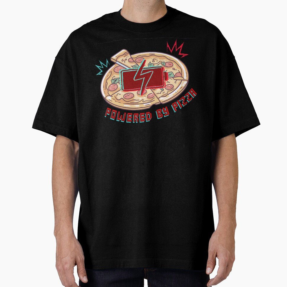 Powered by Pizza  Pizza Decor by CanvasCoreArt Unisex T-shirt, Sweatshirt, Hoodie, Long Sleeve Tee - T-Shirt, Sweatshirt, Hoodie