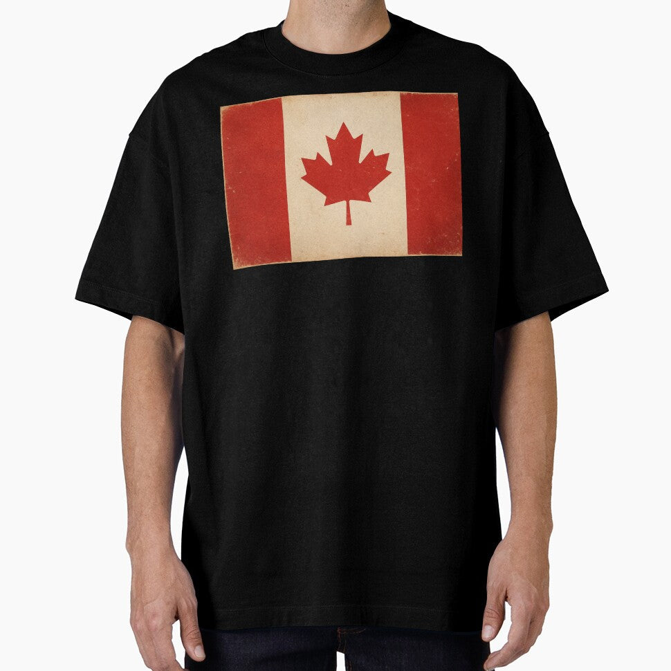 Canada Vintage Flag by Junior-Design Unisex T-shirt, Sweatshirt, Hoodie, Long Sleeve Tee - T-Shirt, Sweatshirt, Hoodie