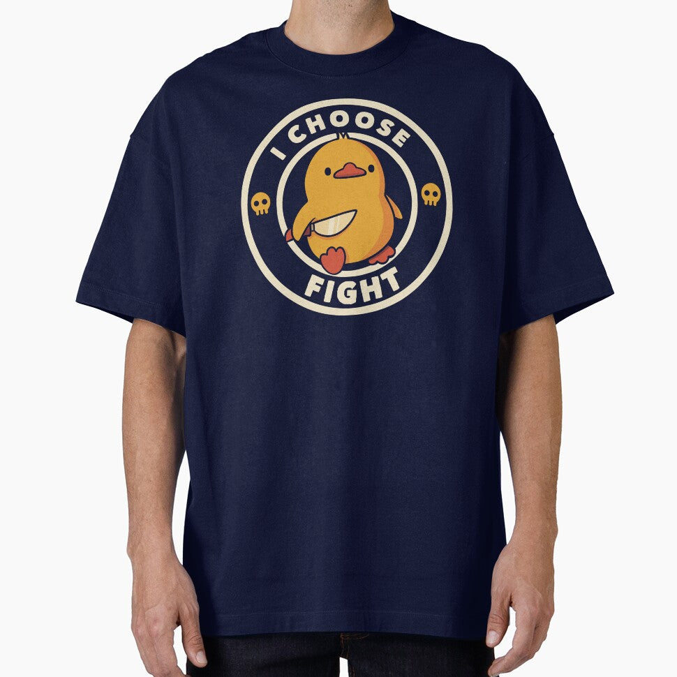 I Choose Fight Funny Duck by Tobe Fonseca by Tobe Fonseca Unisex T-shirt, Sweatshirt, Hoodie, Long Sleeve Tee - T-Shirt, Sweatshirt, Hoodie