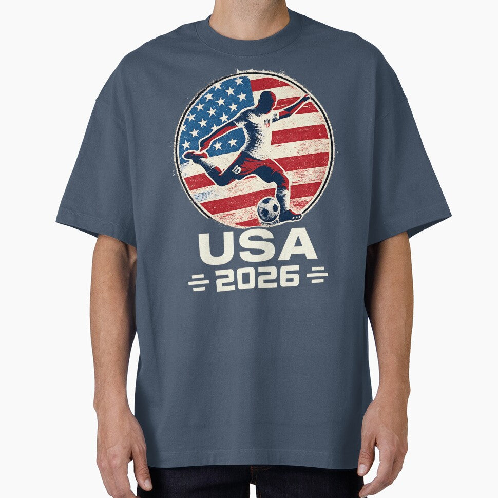 Team USA Flag Soccer Player 2026 by legendaryskins Unisex T-shirt, Sweatshirt, Hoodie, Long Sleeve Tee - T-Shirt, Sweatshirt, Hoodie