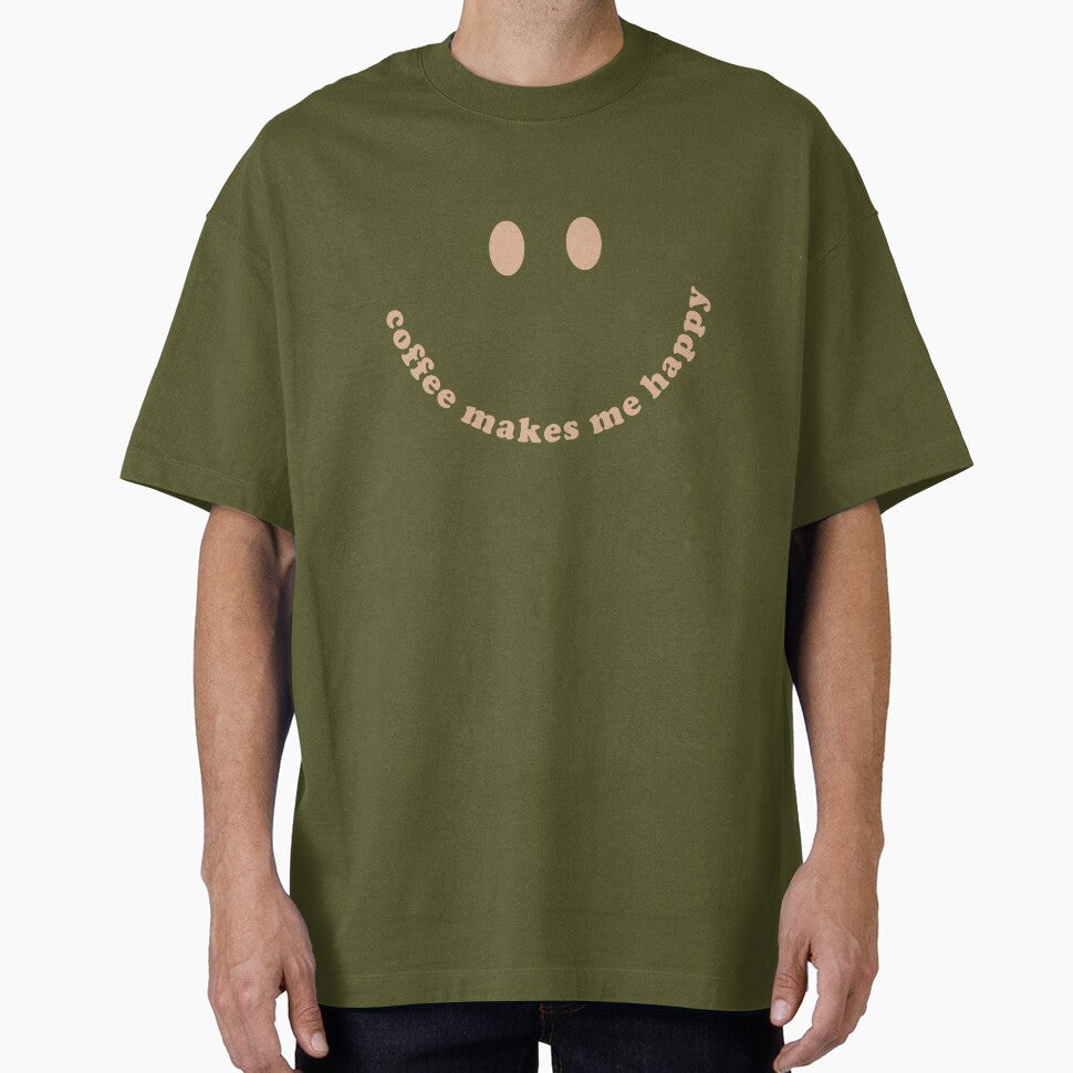 happy coffee by MangaCortaTees Unisex T-shirt, Sweatshirt, Hoodie, Long Sleeve Tee - T-Shirt, Sweatshirt, Hoodie