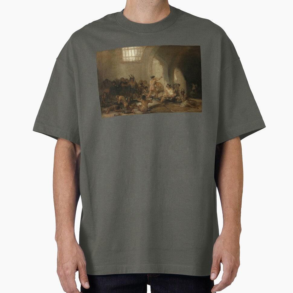 Francisco Goya : The Madhouse (Casa de locos) (1812-19) by YNTDigitalHouse Unisex T-shirt, Sweatshirt, Hoodie, Long Sleeve Tee - T-Shirt, Sweatshirt, Hoodie