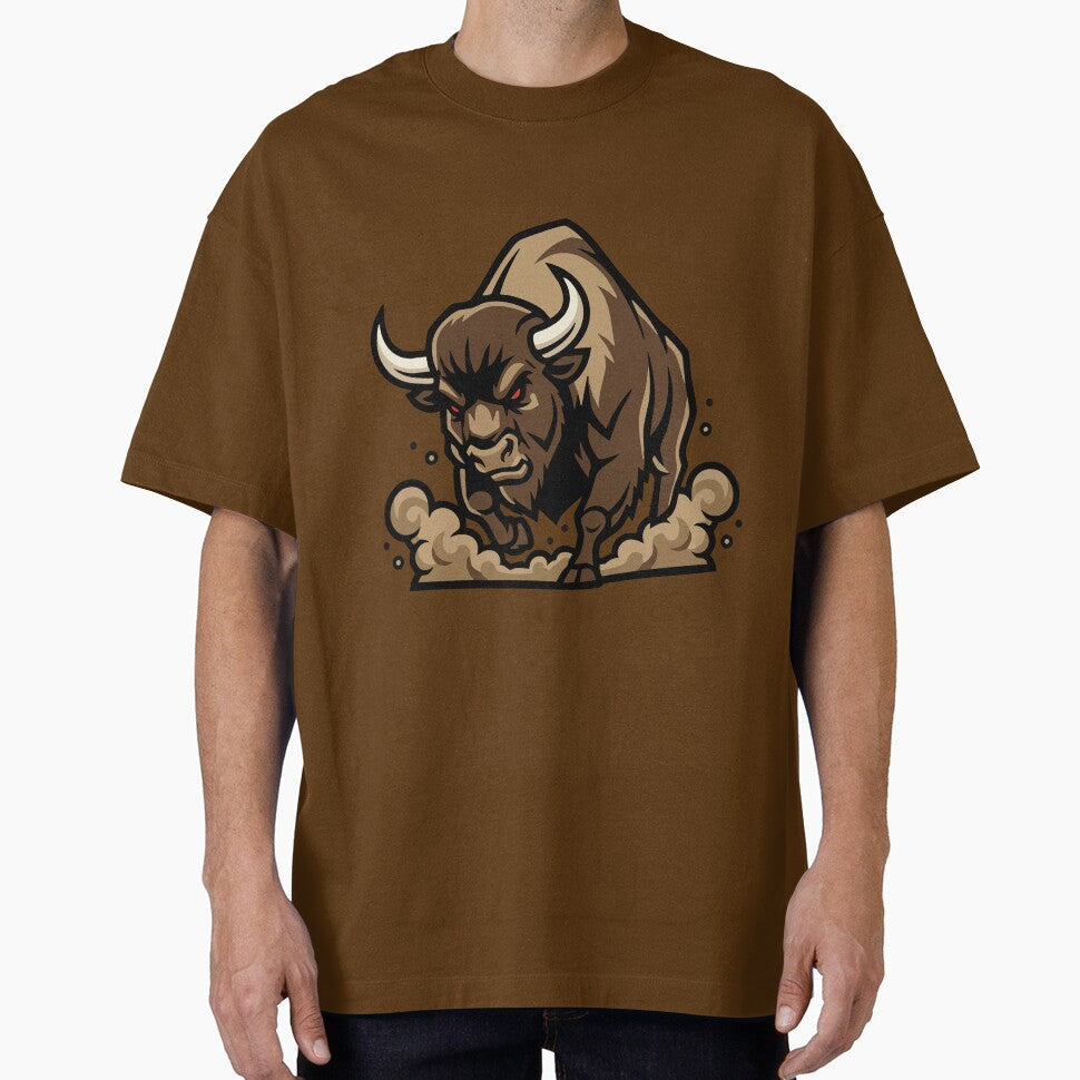 Wild Bison Charge Mascot Buffalo Spirit by PixelStudioBe Unisex T-shirt, Sweatshirt, Hoodie, Long Sleeve Tee - T-Shirt, Sweatshirt, Hoodie