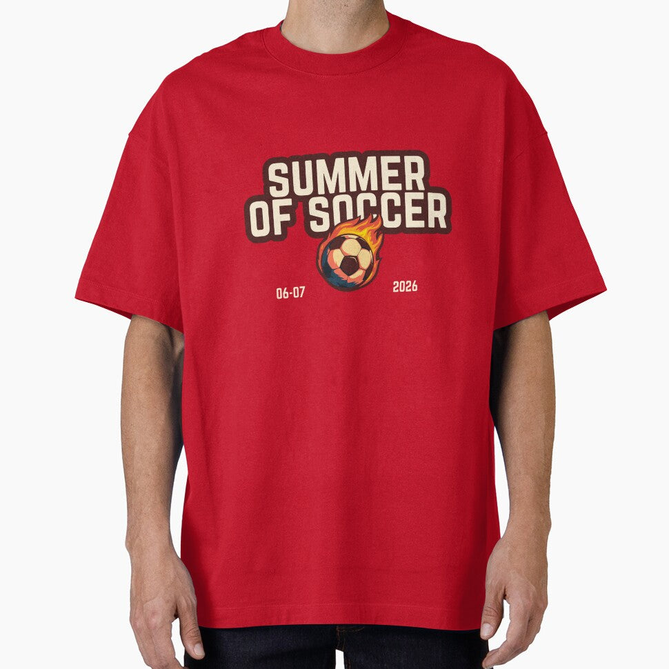 Summer of Soccer 2026 Retro Soccer Fan by Tattyarts Unisex T-shirt, Sweatshirt, Hoodie, Long Sleeve Tee - T-Shirt, Sweatshirt, Hoodie
