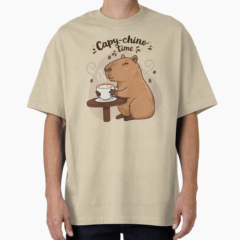 Capybara Cappuccino, Cute Coffee Art by NovaFlair-Co Unisex T-shirt, Sweatshirt, Hoodie, Long Sleeve Tee - T-Shirt, Sweatshirt, Hoodie