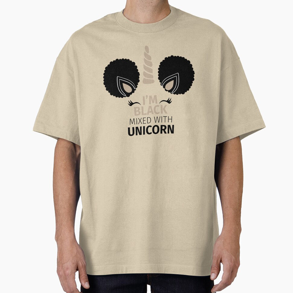 Afro Puffs Magic Unicorn - I'm Black Mixed with Unicorn by LittleBlkTees Unisex T-shirt, Sweatshirt, Hoodie, Long Sleeve Tee - T-Shirt, Sweatshirt, Hoodie