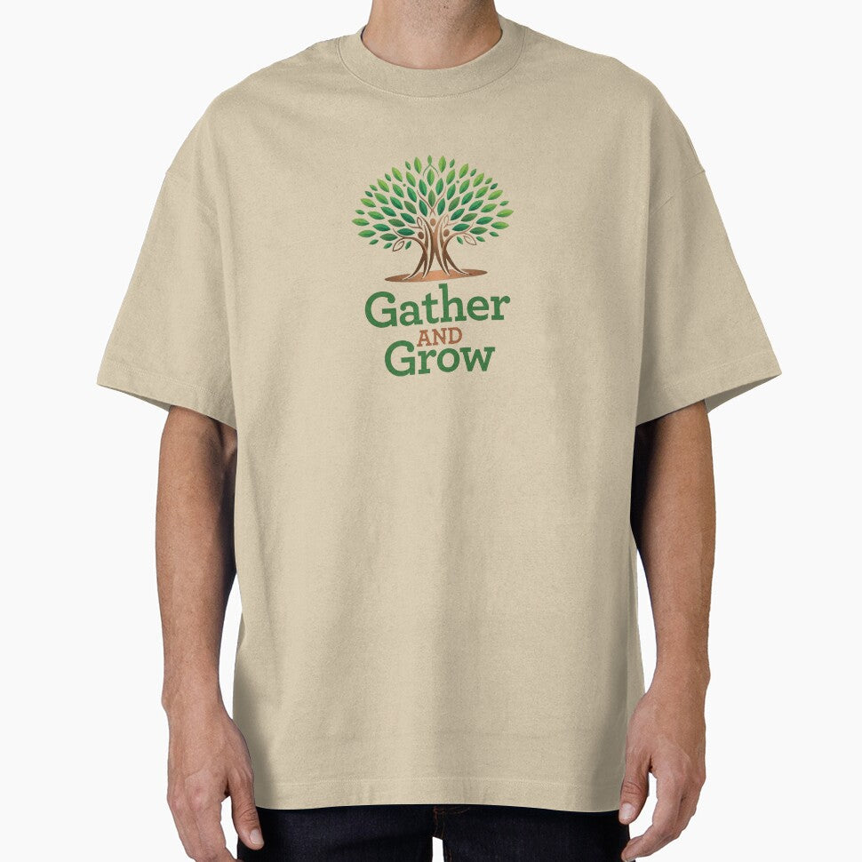 Gather and Grow Tree of Life - Community & Nature Logo by Mossypixels Unisex T-shirt, Sweatshirt, Hoodie, Long Sleeve Tee - T-Shirt, Sweatshirt, Hoodie
