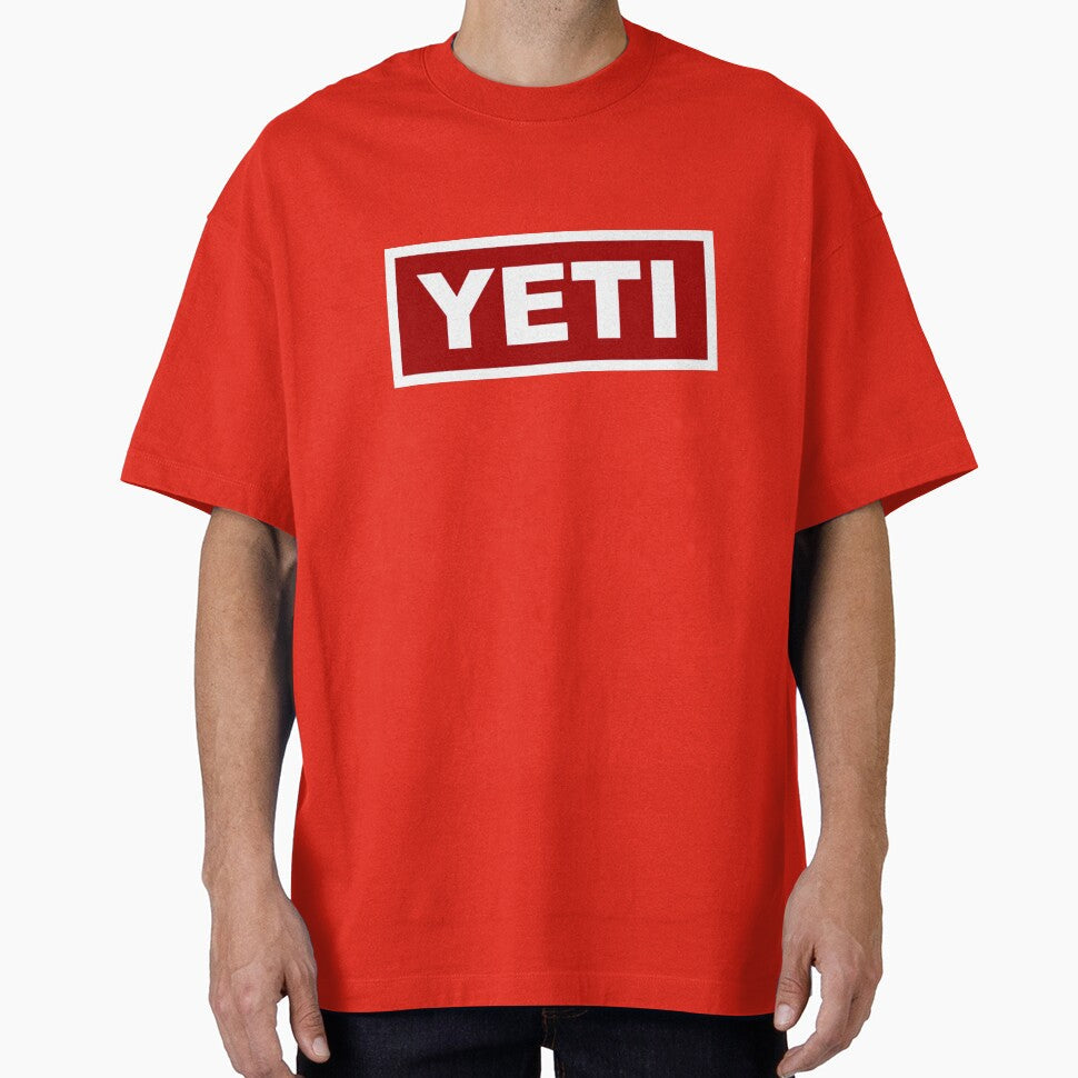 Yeti cool outdoors camping box logo red by Kludoman Unisex T-shirt, Sweatshirt, Hoodie, Long Sleeve Tee - T-Shirt, Sweatshirt, Hoodie