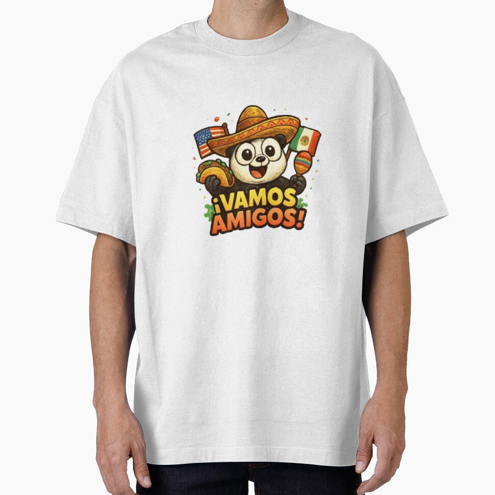 Vamos Amigos! Panda Fiesta Soccer Fan Sticker by Pixanova Unisex T-shirt, Sweatshirt, Hoodie, Long Sleeve Tee - T-Shirt, Sweatshirt, Hoodie