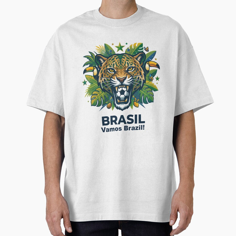 World Cup Brazil Football Jaguar by MarcV88 Unisex T-shirt, Sweatshirt, Hoodie, Long Sleeve Tee - T-Shirt, Sweatshirt, Hoodie