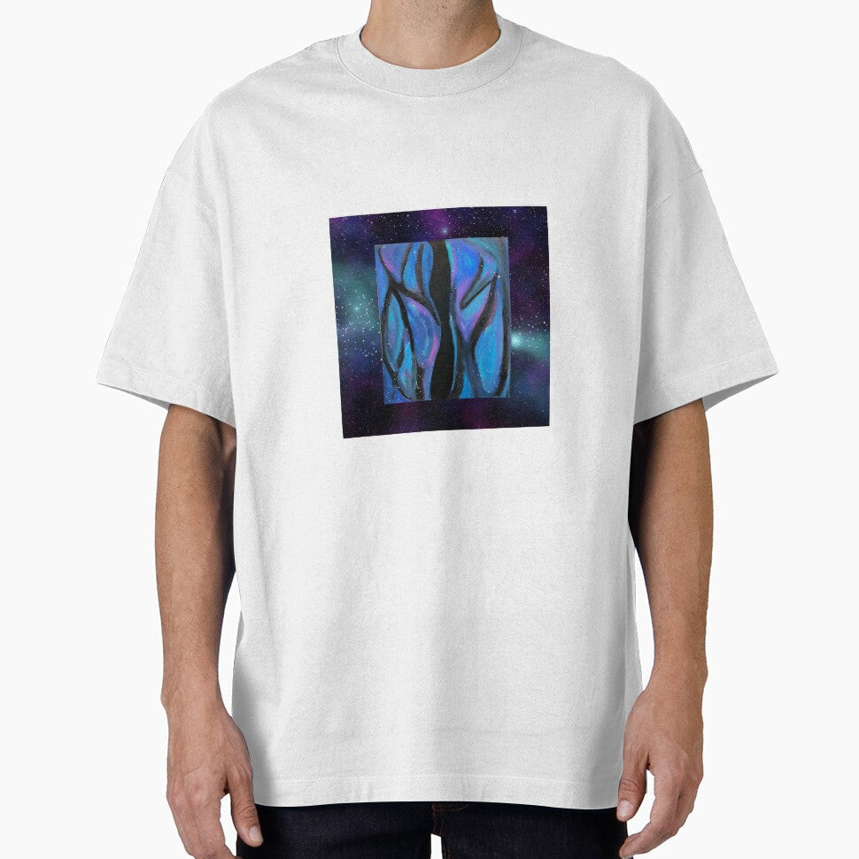 Abstract Journey through cosmic depths, blending blues by BreeTheeGoddess Unisex T-shirt, Sweatshirt, Hoodie, Long Sleeve Tee - T-Shirt, Sweatshirt, Hoodie