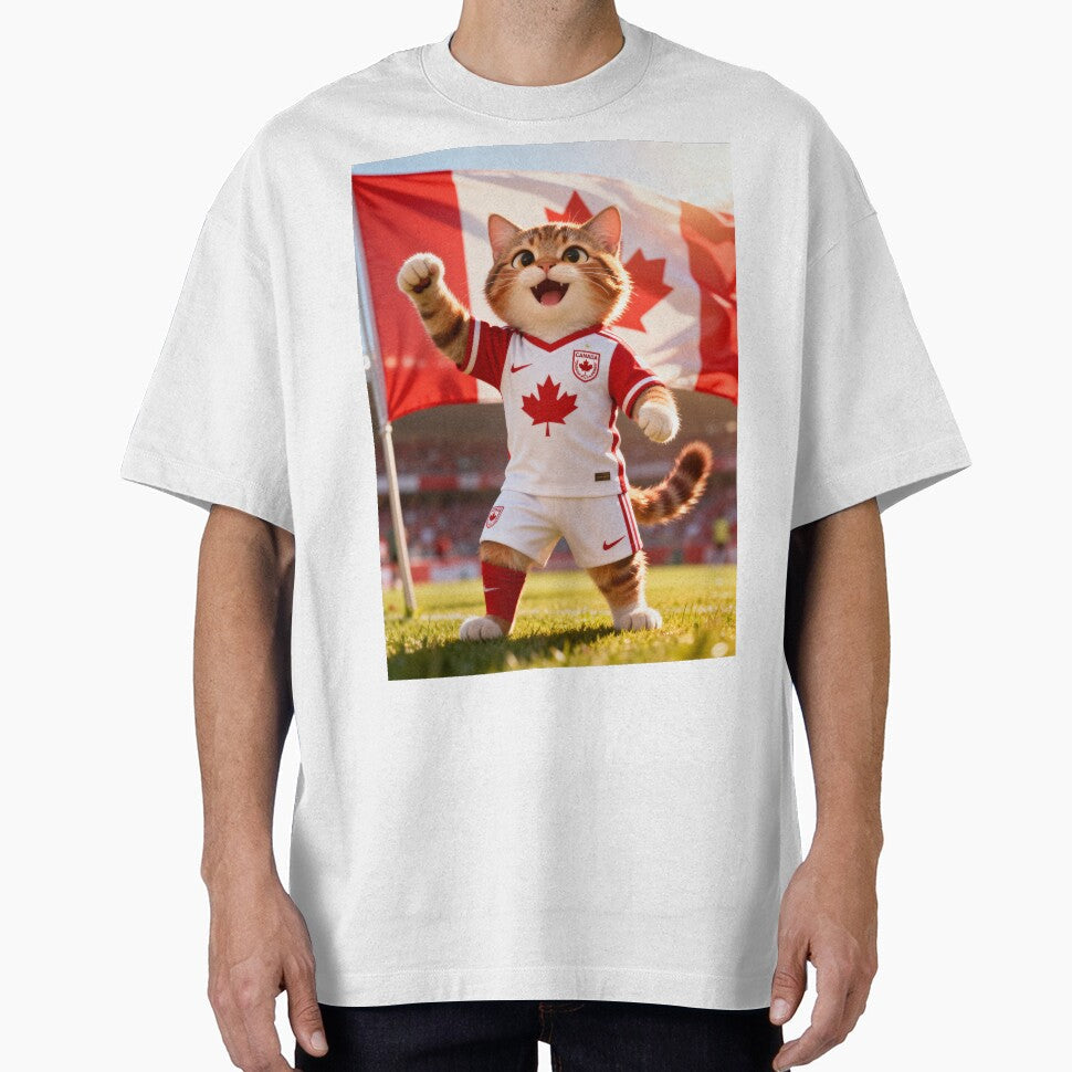 World Cup Cat Canada by ArtCanada Unisex T-shirt, Sweatshirt, Hoodie, Long Sleeve Tee - T-Shirt, Sweatshirt, Hoodie