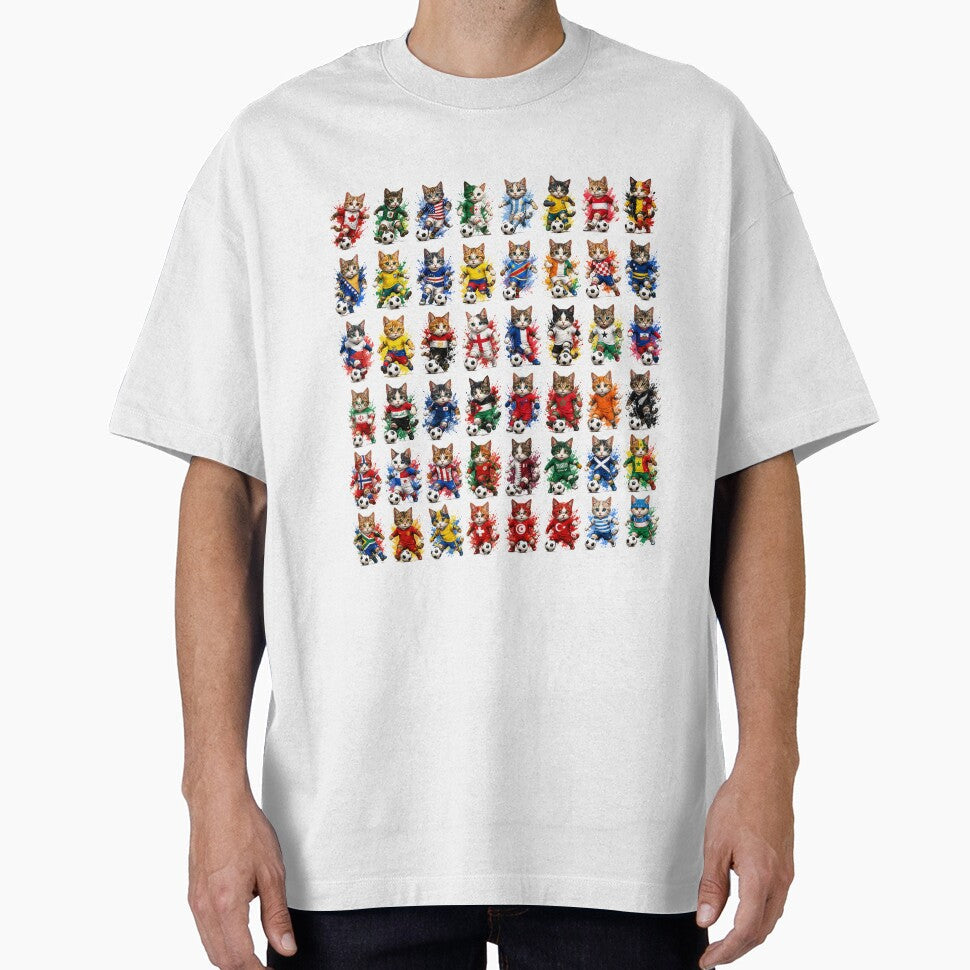 International Soccer Cats 2026 by yasmh Unisex T-shirt, Sweatshirt, Hoodie, Long Sleeve Tee - T-Shirt, Sweatshirt, Hoodie