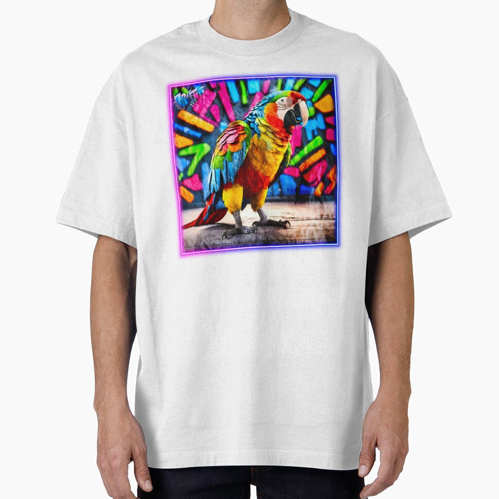 Graffiti style parrot by Drone-tees Unisex T-shirt, Sweatshirt, Hoodie, Long Sleeve Tee - T-Shirt, Sweatshirt, Hoodie