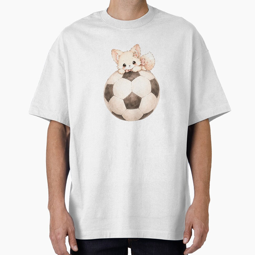 Tinia Bunny-Fox & soccer by Tingmade Studio Unisex T-shirt, Sweatshirt, Hoodie, Long Sleeve Tee - T-Shirt, Sweatshirt, Hoodie