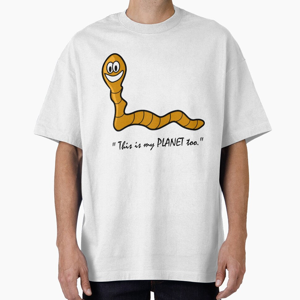 Cute Earthworm Animal Planet Art - White by geekySlicks Unisex T-shirt, Sweatshirt, Hoodie, Long Sleeve Tee - T-Shirt, Sweatshirt, Hoodie