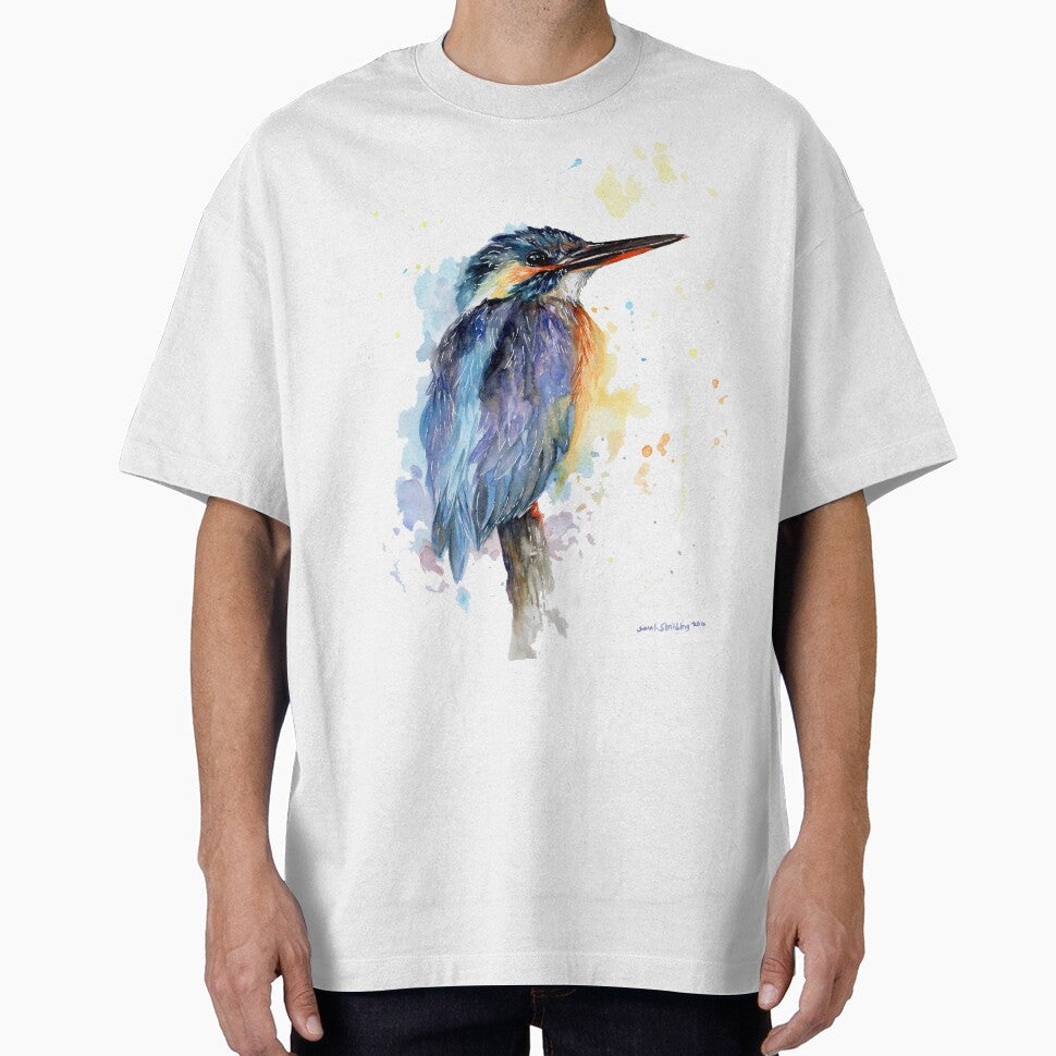 Watercolour Kingfisher by sarahstribb Unisex T-shirt, Sweatshirt, Hoodie, Long Sleeve Tee - T-Shirt, Sweatshirt, Hoodie