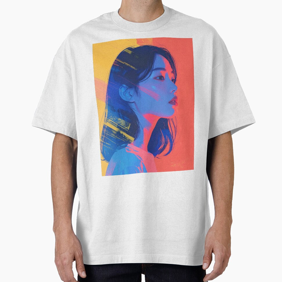 Vibrant Pop Art Woman Side Profile by BetweenForms Unisex T-shirt, Sweatshirt, Hoodie, Long Sleeve Tee - T-Shirt, Sweatshirt, Hoodie
