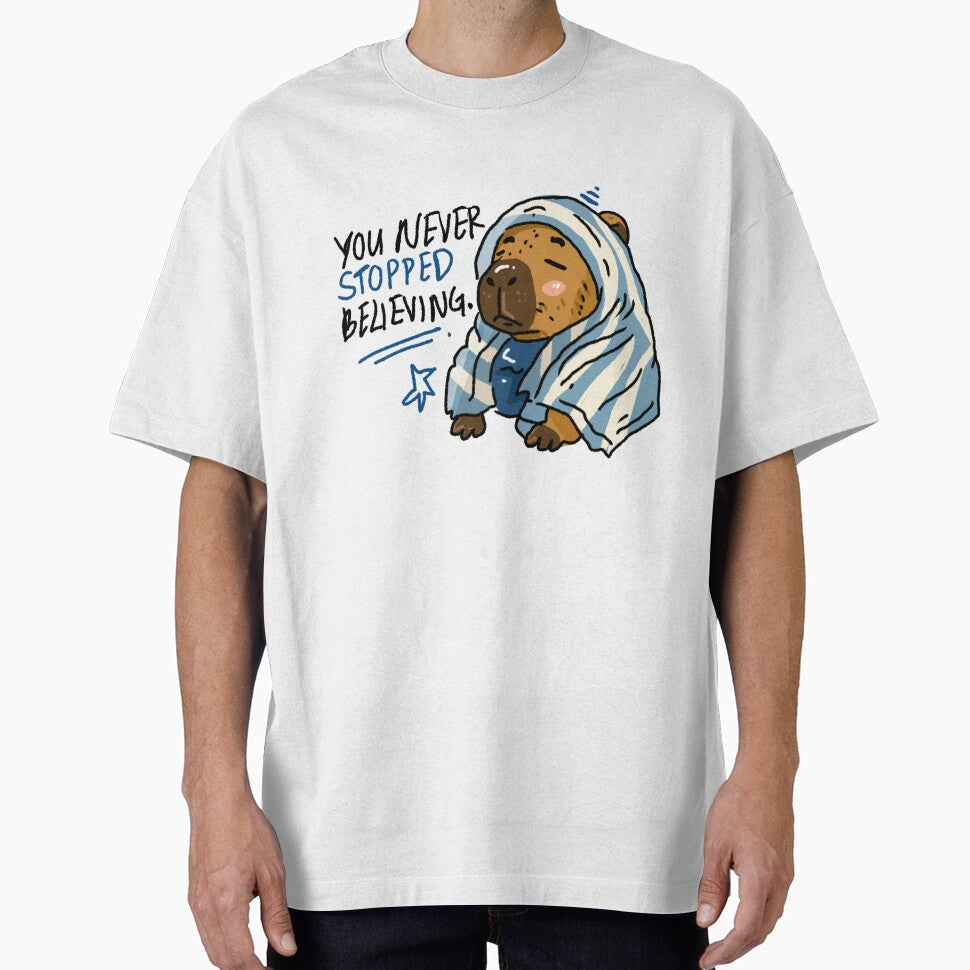 Awkward Animal Hat Club  You Never Stopped Believing Capybara | Argentina Football Sticker by chupichapa - T-Shirt, Sweatshirt, Hoodie