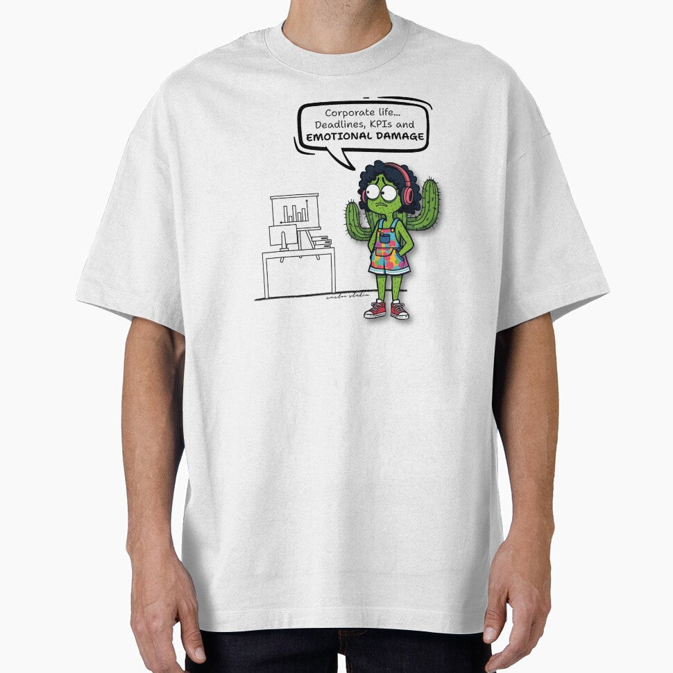 Corporate Burnout Cactus by SoftLineArt Unisex T-shirt, Sweatshirt, Hoodie, Long Sleeve Tee - T-Shirt, Sweatshirt, Hoodie