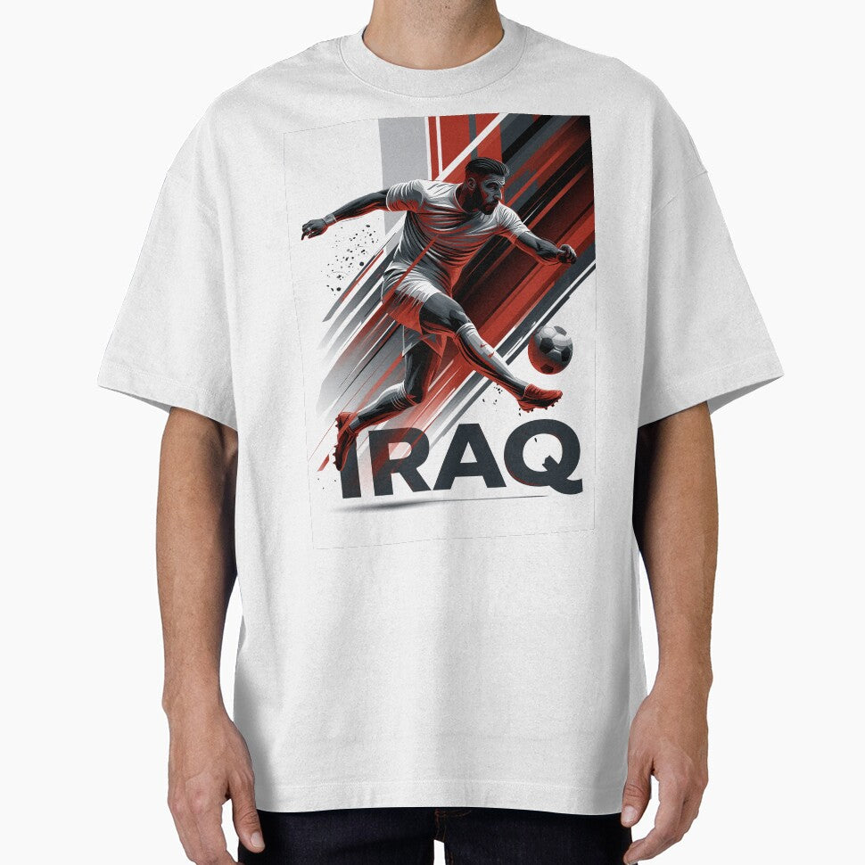 Iraq Soccer by StudioRedKoala Unisex T-shirt, Sweatshirt, Hoodie, Long Sleeve Tee - T-Shirt, Sweatshirt, Hoodie