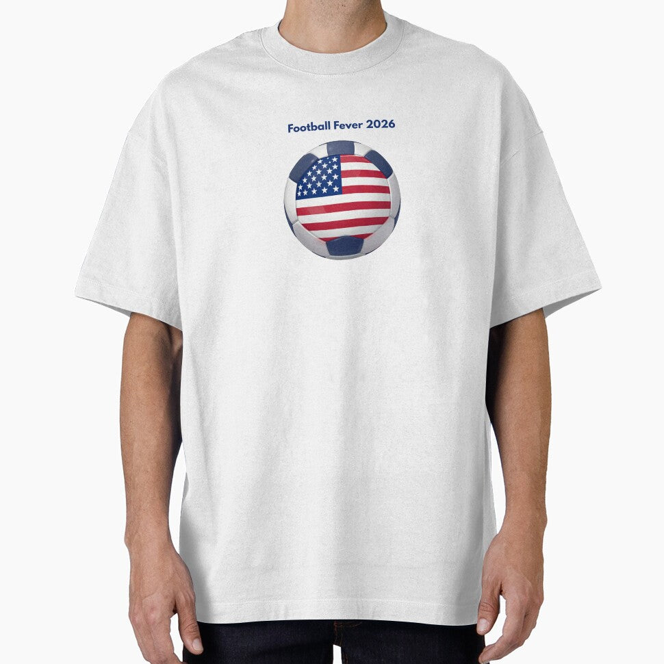 Football Fever 2026 USA, American Soccer Fan Design, USA Football Supporter, Sports Lover Gift by gluxdesing - T-Shirt, Sweatshirt, Hoodie