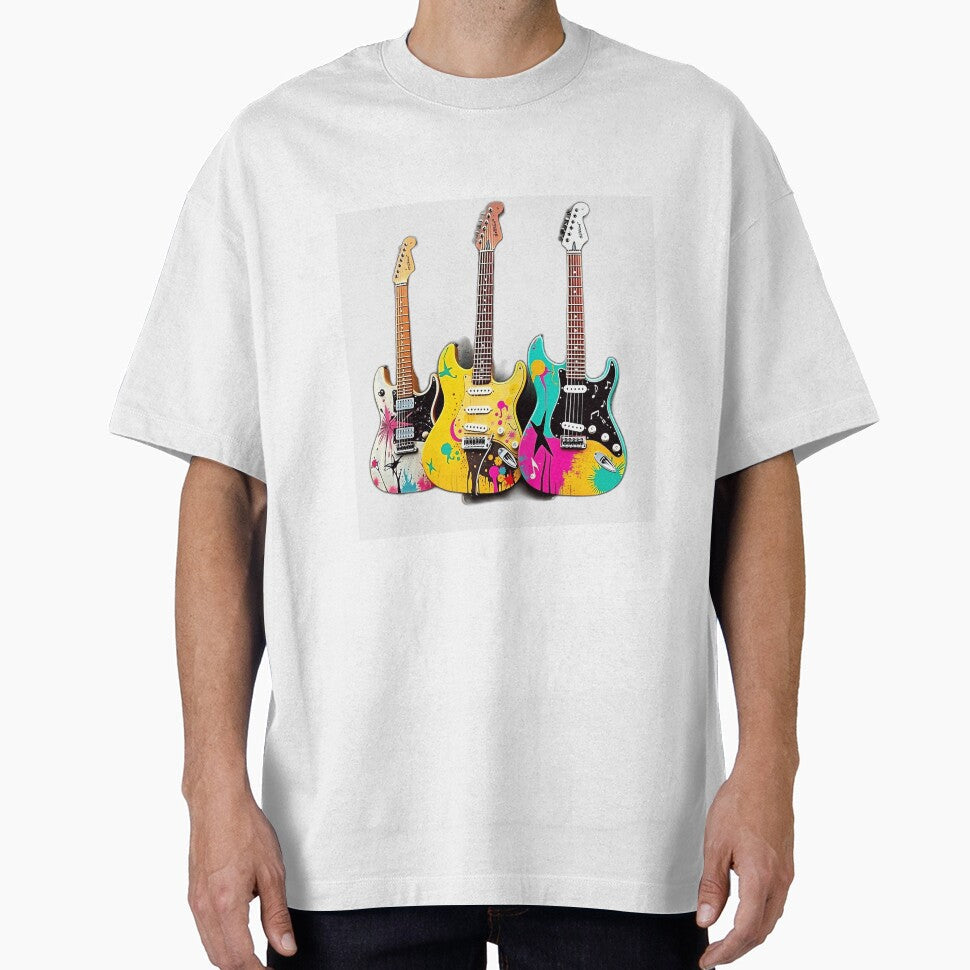 Graffiti Style Guitars with Musical Notes by sharon1210 Unisex T-shirt, Sweatshirt, Hoodie, Long Sleeve Tee - T-Shirt, Sweatshirt, Hoodie