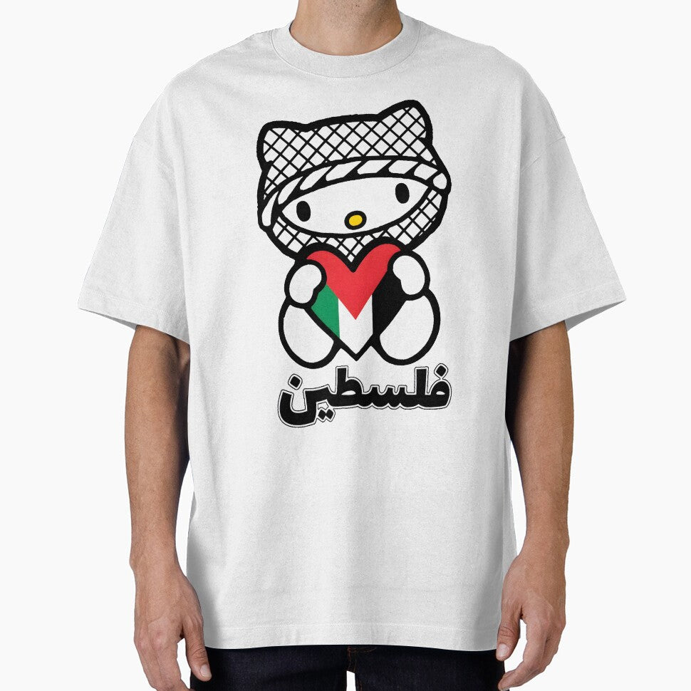 Keffiyeh Kitty - Palestine! by BiznisCow Unisex T-shirt, Sweatshirt, Hoodie, Long Sleeve Tee - T-Shirt, Sweatshirt, Hoodie