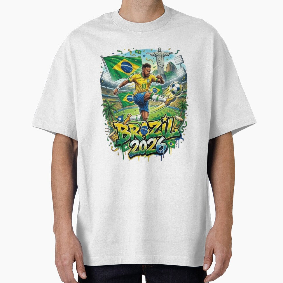 Brasil Football 2026 Graffiti Streetwear Graphic ver 1 by CosmicNook1 Unisex T-shirt, Sweatshirt, Hoodie, Long Sleeve Tee - T-Shirt, Sweatshirt, Hoodie