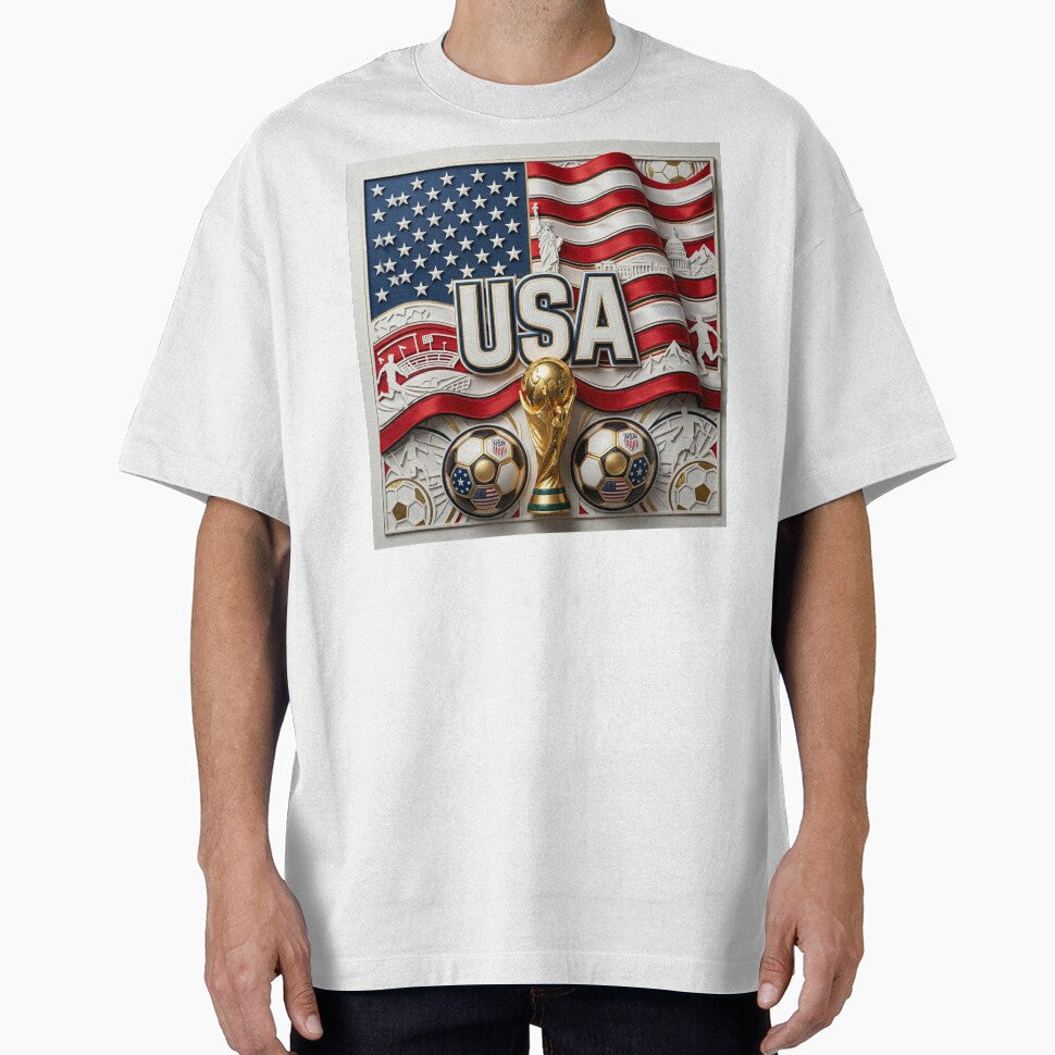 USA Soccer 2026 World Cup Pride - United States Football Papercut Art by keythxctrs Unisex T-shirt, Sweatshirt, Hoodie, Long Sleeve Tee - T-Shirt, Sweatshirt, Hoodie