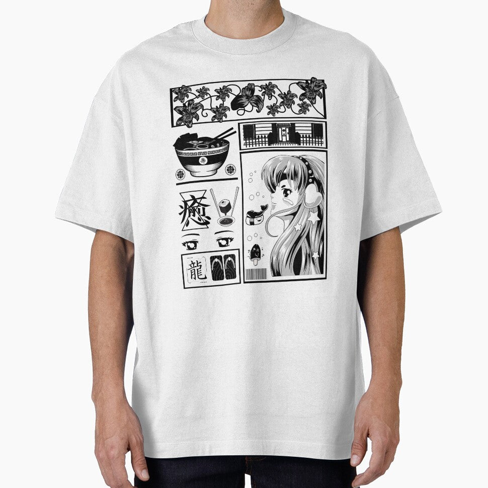 Japanese Anime Mix Vaporwave Aesthetic Japan Classic by vibeno1 Unisex T-shirt, Sweatshirt, Hoodie, Long Sleeve Tee - T-Shirt, Sweatshirt, Hoodie