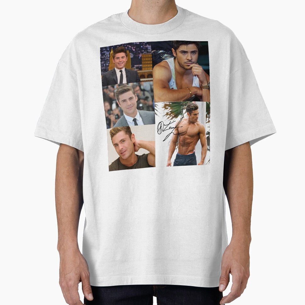Zac Efron Signed collage by Estiny-1993 Unisex T-shirt, Sweatshirt, Hoodie, Long Sleeve Tee - T-Shirt, Sweatshirt, Hoodie