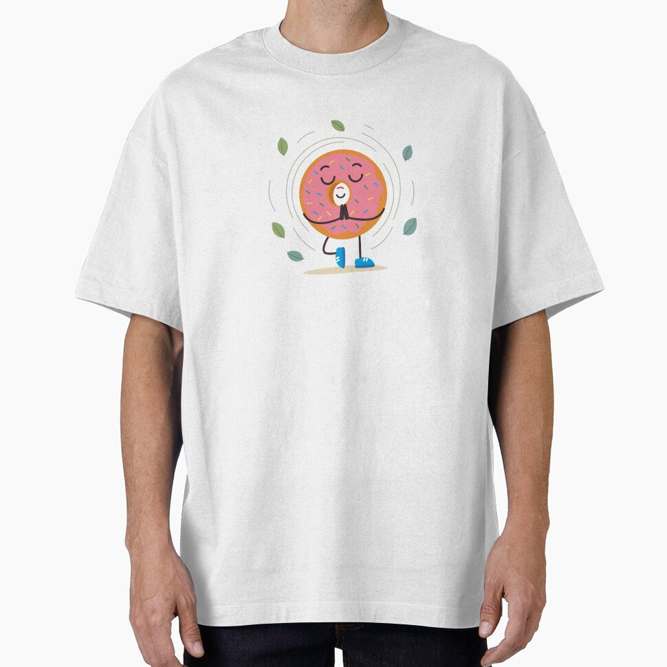 Pink Frosted Yoga Donut by BetweenForms Unisex T-shirt, Sweatshirt, Hoodie, Long Sleeve Tee - T-Shirt, Sweatshirt, Hoodie