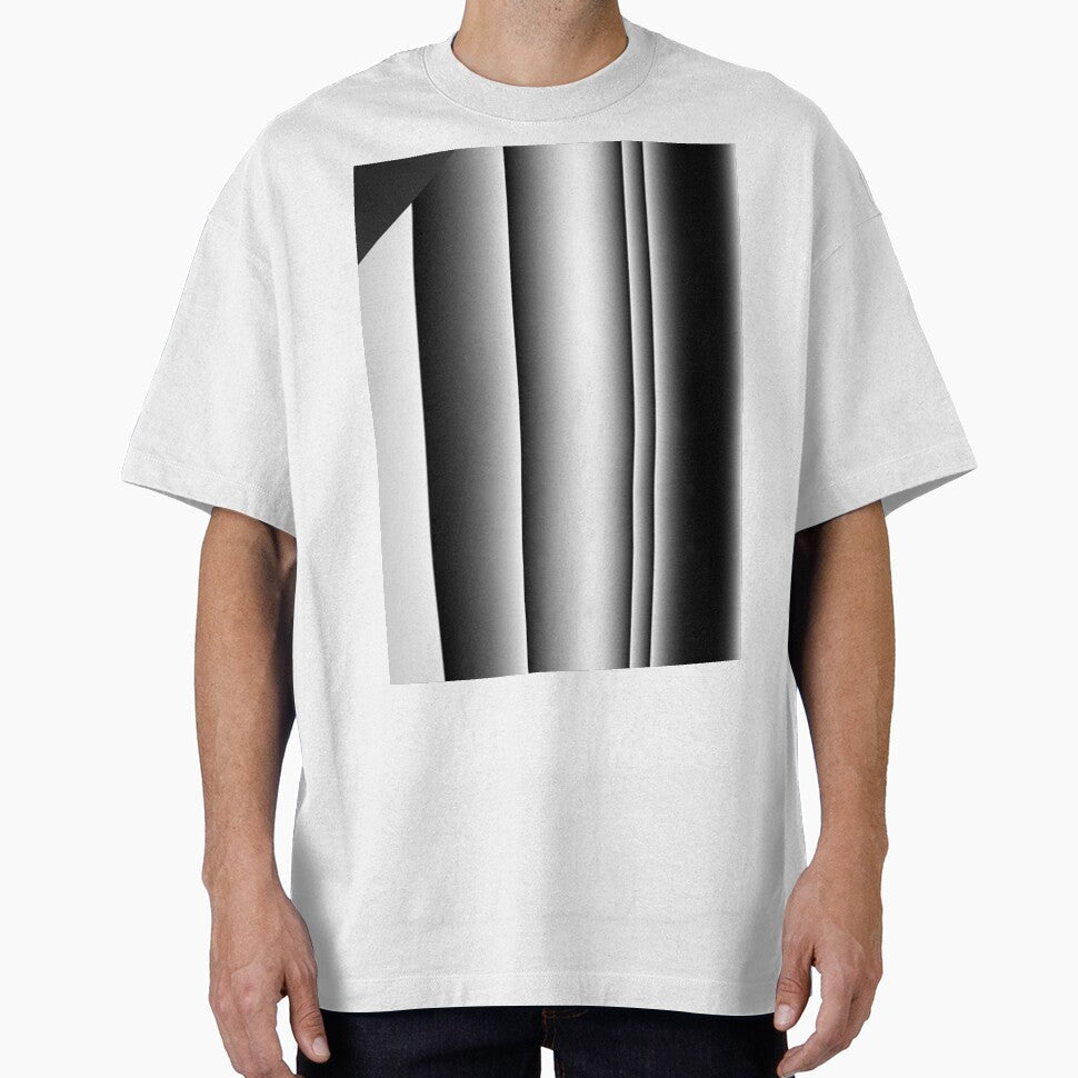 CONTEMPORARY BLACK AND WHITE AND GREY FRACTURED STRIPE by ozcushionstoo Unisex T-shirt, Sweatshirt, Hoodie, Long Sleeve Tee - T-Shirt, Sweatshirt, Hoodie