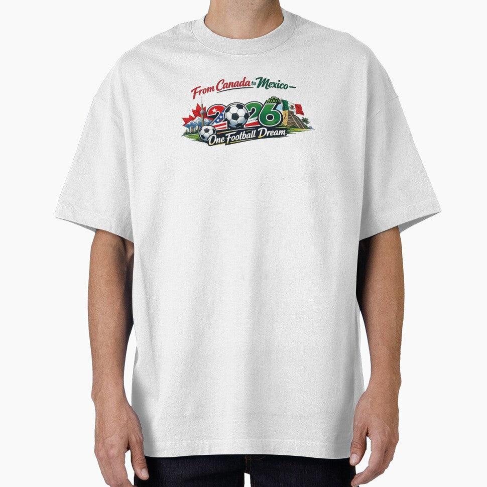 2026 Football Fan Design - North America - Three Nations One Dream by emaga Unisex T-shirt, Sweatshirt, Hoodie, Long Sleeve Tee - T-Shirt, Sweatshirt, Hoodie