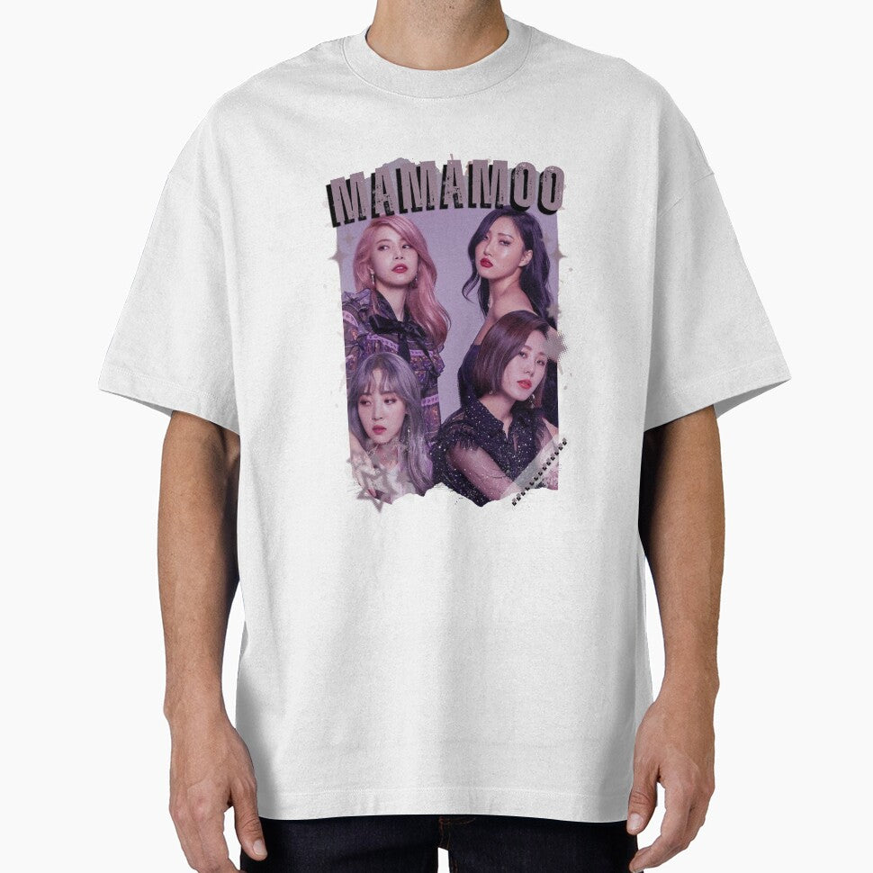 Mamamoo Kpop Female group Scrapbook Collage Cozy Y2K Vintage Design by HELL0WBELLO Unisex T-shirt, Sweatshirt, Hoodie, Long Sleeve Tee - T-Shirt, Sweatshirt, Hoodie