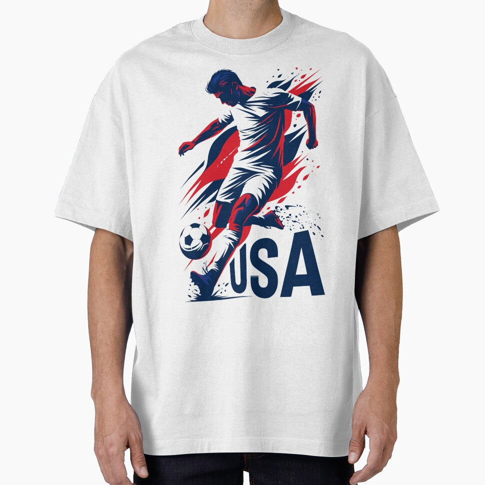 USA Soccer by StudioRedKoala Unisex T-shirt, Sweatshirt, Hoodie, Long Sleeve Tee - T-Shirt, Sweatshirt, Hoodie