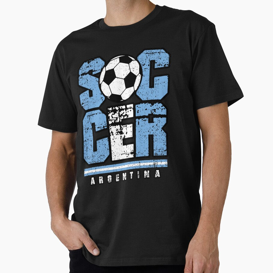 SOCCER TEAMS BIG TEXT SOCCER - ARGENTINA - Fans and Teams for Men and Women T-shirt by wallsandpatts - T-Shirt, Sweatshirt, Hoodie